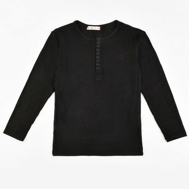 3/4 Sleeve Basic Rib Shirt - Kidichic